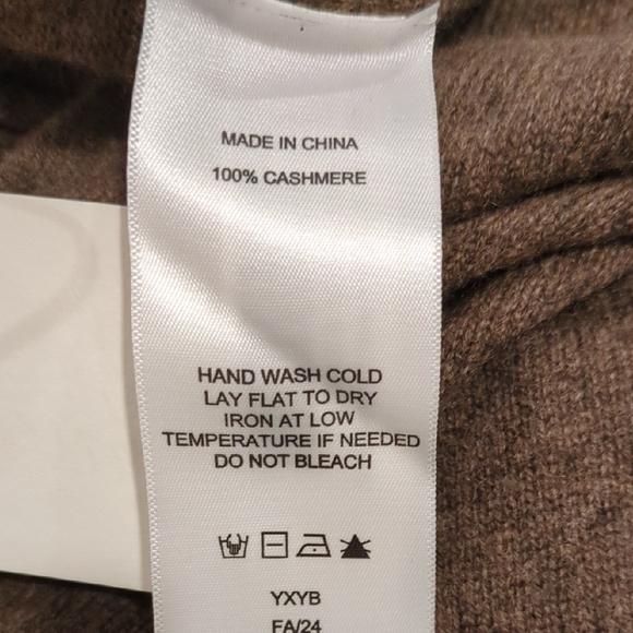 Quince Chocolate Brown Women's Mongolian Cashmere Poncho - Picture 4 of 7